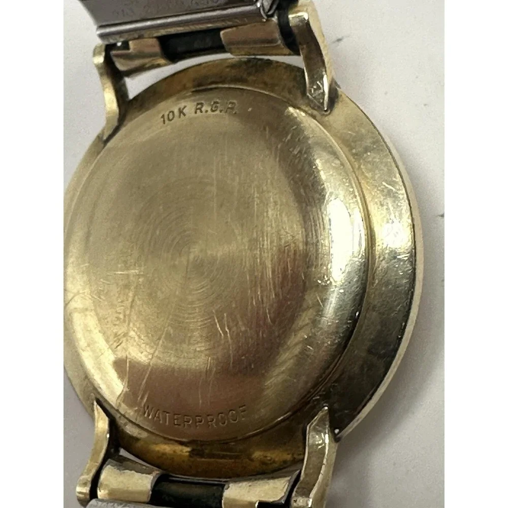 Tradition Swiss‎ Made Mens Watch 17 Jewels 10K RGP 33MM 6
